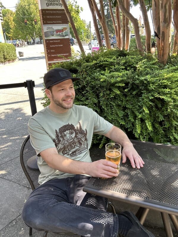 Bainbridge Brewing Troll T-Shirt - Light Sage Green