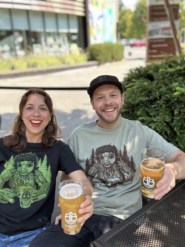 Bainbridge Brewing Troll T-Shirt - Light Sage Green - Image 2